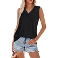 thumbnail image 3 of Wiholl Tank Tops for Women Summer V Neck T Shirts Trendy Sleeveless Basic Tee Loose Fit 2026 Fashion, 3 of 8