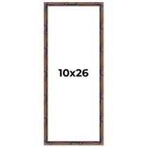 10x26 Frame Brown Bamboo with Dark Coffee/Walnut Finish | Solid Wood Picture Frame Width 0.75