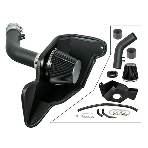 Ares BLACK 2015 2016 2017 Ford Mustang Base 3.7 V6 Cold Shield Air Intake Kit