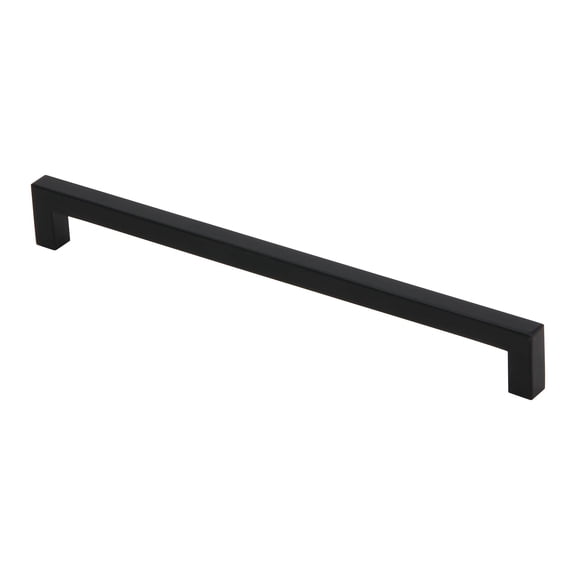 Silverline Black Square Cabinet Handles Pulls & Knob, Solid Aluminum (Hole to Hole :8-13/16"(224mm), 5PK)…