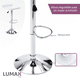 thumbnail image 4 of Set 4 taburetes Ajustables LUMAX Banco Giratorio para Barra Cocina blanco, 4 of 6