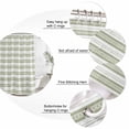 thumbnail image 6 of Boho Sage Green Stripe Waterproof Fabric Shower Curtain,Abstract Geometric White Minimalist Waterproof Fabric Shower Curtain for Bathroom Bathtubs Shower Curtains with 12 Hooks Standard 60x72, 6 of 8