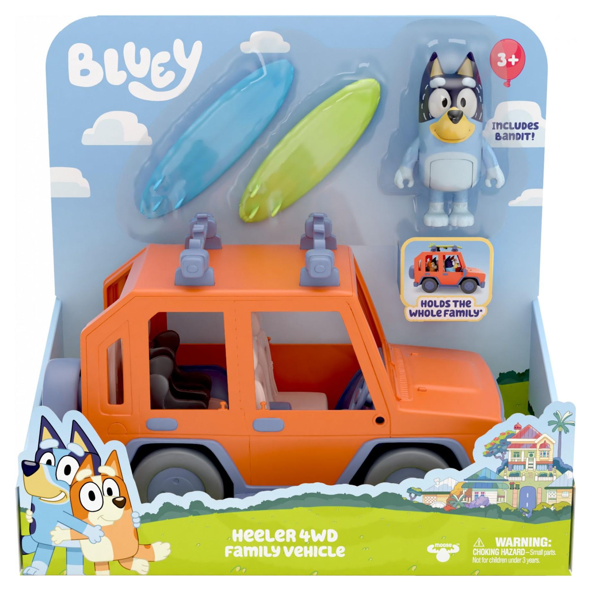 Bluey, 4-Wheel-Drive Family Vehicle, with 1 Figure and 2 Surfboards, Toddler Toy - image 5 of 13