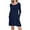 2-Navy Blue, variant on Women Casual Swing Dresses Beach Cover up Loose Long Sleeve Midi Dress with Pocket