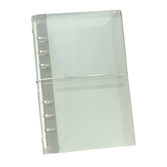 A6/A7 Rings Binders with Elastic Band Clear Binders Folder Notebook Cover
