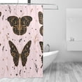 thumbnail image 3 of XMXT Waterproof Shower Curtain Liner with Iron Hooks, Boho Butterfly Pink Shower Curtains for Bathroom Decor Accessories, 72 x 72 inches, 3 of 8