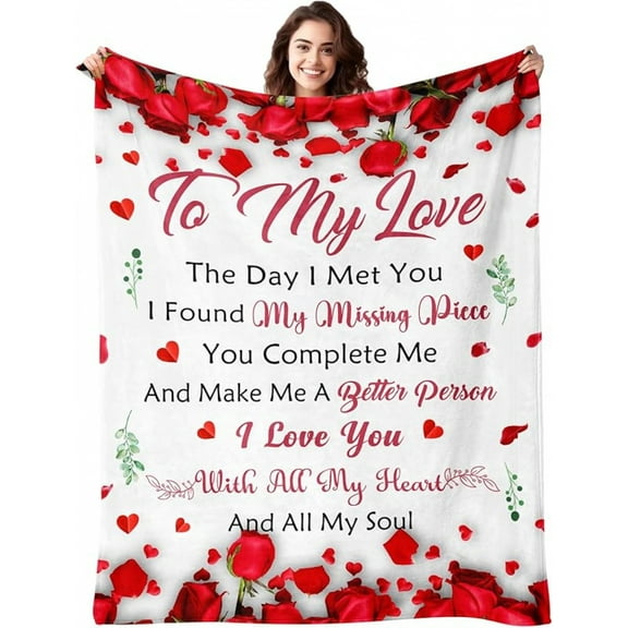 Gifts for Her Wife Girlfriend - To My Love Blanket - Anniversary Wedding Gift for Women, Mothers Day & Valentines Day Birthday Gift for Her - Romantic I Love You Gift for Couple Wife