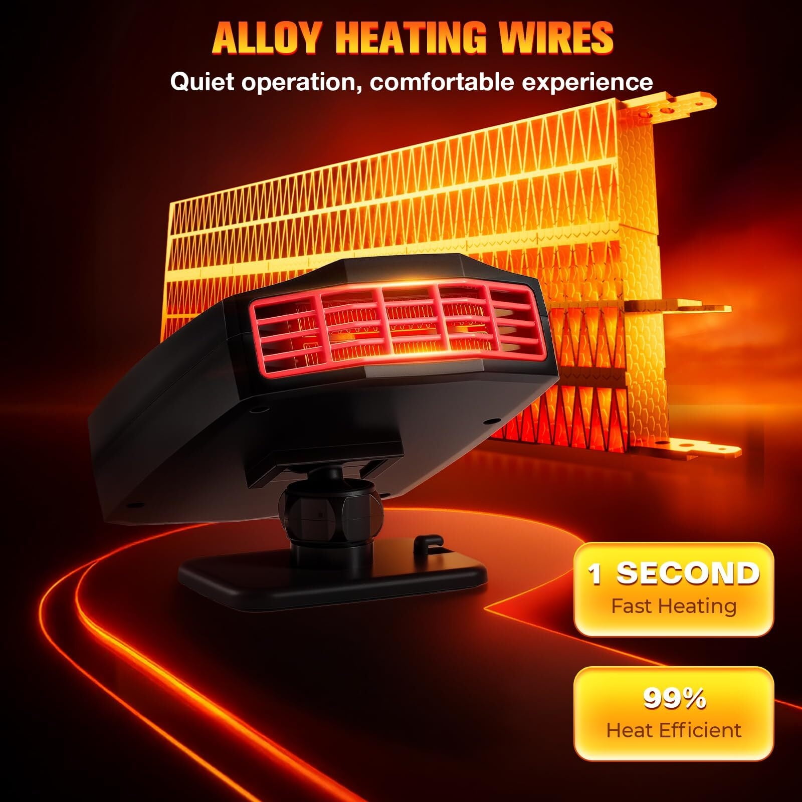 Portable 12 Volt Car Heaters For Vehicle, 2 In 1 Fast Heating Car Heater That Plugs Into Cigarette Lighter, Car Windshield Defroster Demister For Cars, SUV
