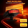thumbnail image 6 of Portable 12 Volt Car Heaters For Vehicle, 2 In 1 Fast Heating Car Heater That Plugs Into Cigarette Lighter, Car Windshield Defroster Demister For Cars, SUV, 6 of 6
