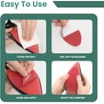 thumbnail image 7 of Welnove Shoe Sole Protectors Anti-Slip, Self-Adhesive Grips For Leather Shoes, High Heels, Noise Reduction, 12 Pcs, Red, 7 of 7
