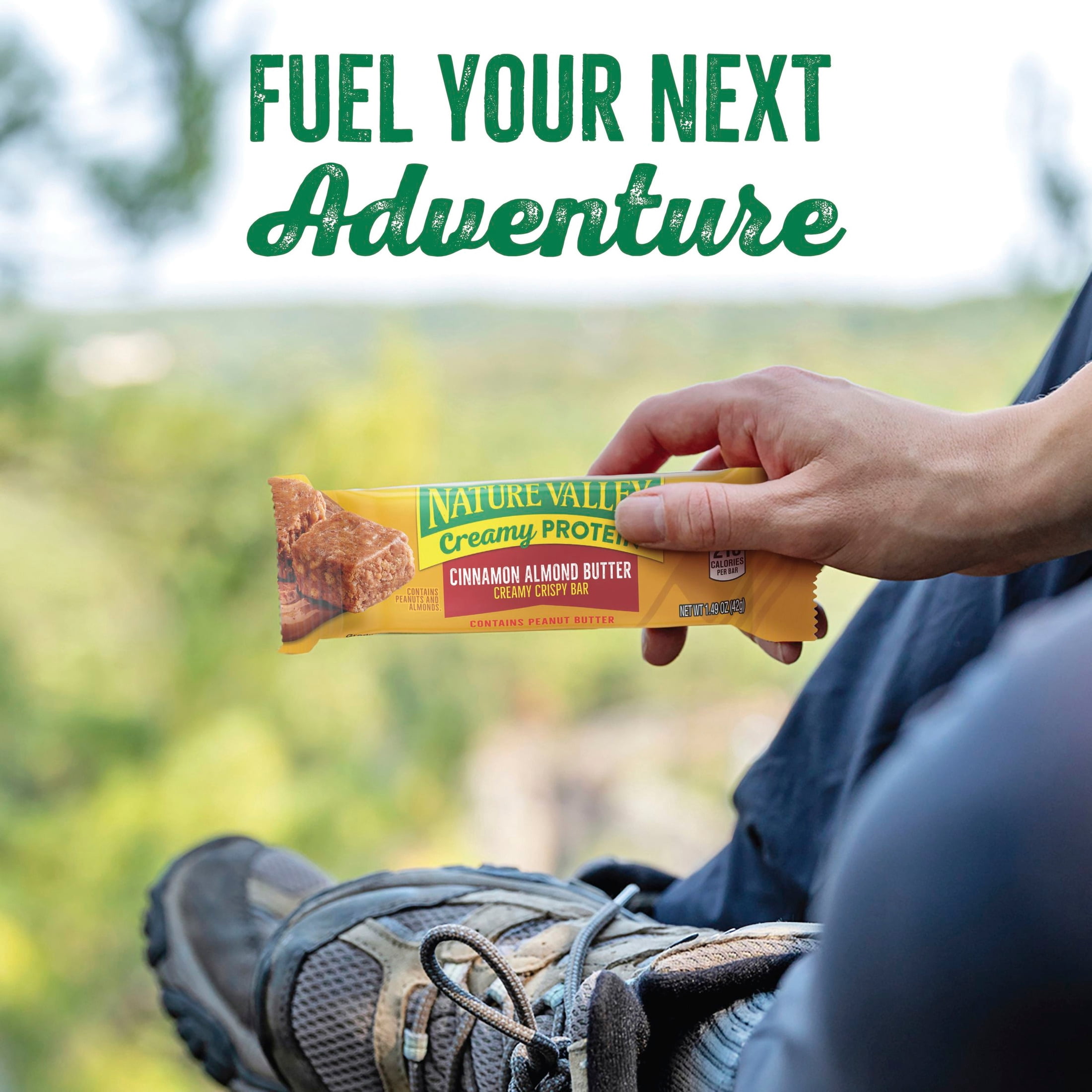 (12 pack) Nature Valley Creamy Protein Bars, Cinnamon Almond Butter, 10g Protein, 5 Bars, 7.45 oz