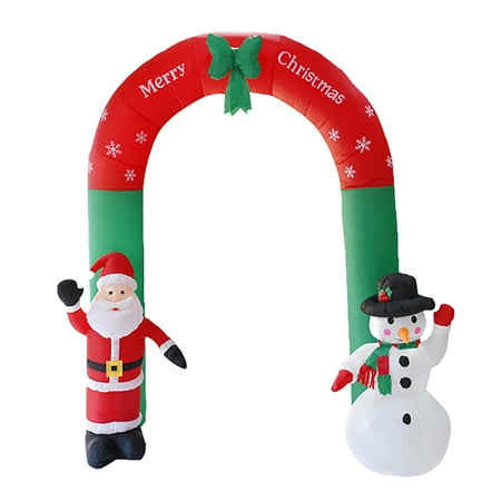 Veki Inflatable Arch Santa Snowman Christmas Outdoors Ornaments Home Shop Decor Christmas Ornament Balls Large