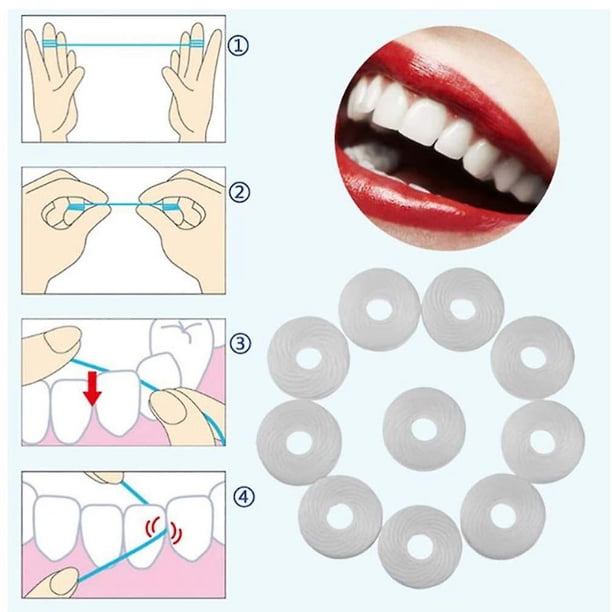 CARBONLIKE 10 Rollos Rollos Hilo dental Limpiador de dientes interdentales Alambre Hilo dental Diente