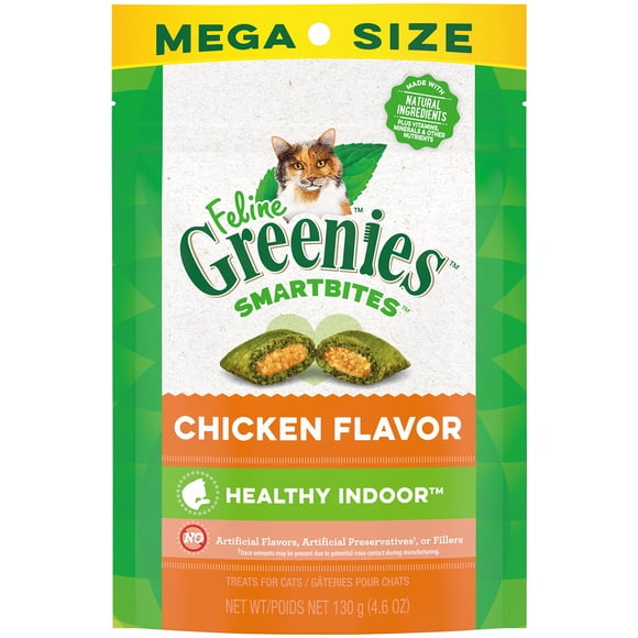 Treats Greenies Feline Smartbites, pollo saludable para interiores, 130 g