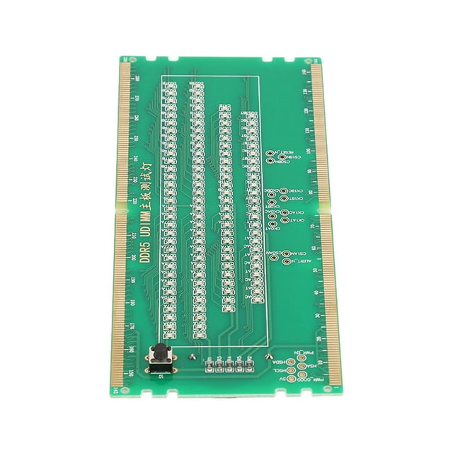 Carte de Test de Fente Mémoire RAM DDR5 avec Lumières LED Portable pour Maintenance de Carte Mère PC