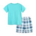 thumbnail image 2 of Eltusu Boys Cotton Outfit Sets, Comfort Elastic Waist Short Sleeve Crew Neck T-Shirts & Shorts Sets Blue Size 7-8 T, 2 of 6
