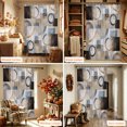 thumbnail image 6 of Abstract Blue Brown Shower Curtain, Waterproof Shower Curtains for Bathroom, Vintage Geometric Color Blocks Washable Fabric Bathtub Curtain Set Bath Decor with 12 Hooks Stall 36"x72", 6 of 8
