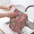 thumbnail image 6 of Sikiie Color Flowers Waffle Weave Kitchen Dish Cloth,Super Absorbent Kitchen Dish Towels 16*26 Inches for Dish Rags Washing Dishes, Drying Dishes, 6 of 7