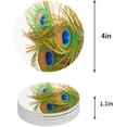 thumbnail image 1 of RYLABLUE Peacock Set of 4 Round Coaster for Drinks, Absorbent Ceramic Stone Coasters Cup Mat with Cork Base for Home Kitchen Room Coffee Table Bar Decor, 1 of 5