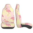thumbnail image 2 of LAKIMCT Tropical Flamingo Bird Pattern Car Seat Covers Vehicle Front Seat Covers Universal Fit Seat Protector, 2 of 9