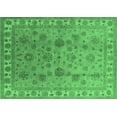 thumbnail image 1 of Ahgly Company Indoor Rectangle Oriental Emerald Green Industrial Area Rugs, 7' x 10', 1 of 4