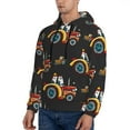 thumbnail image 3 of Wukai Cartoon Tractor Print Men Hoodies Fleece Sweatshirts Long Sleeve Sweaters Pullover Fall Outfits Winter Clothes-3X-Large, 3 of 7