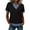 Black, variant on Denim Tops for Women Lapel Button Solid Color Casual Short Sleeved Denim Patchwork Pullover Sweatshirt Jean Top