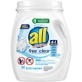thumbnail image 3 of All Mighty Pacs Laundry Detergent, Free Clear for Sensitive Skin, Tub, 60 Count, 3 of 5