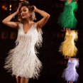 thumbnail image 4 of Vestidos cortos sexis de fiesta con escote en V para mujer, de baile latino, sin mangas, con lentejuelas brillantes y borlas para actuaciones en el escenario, 4 of 5