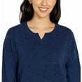 thumbnail image 2 of Buffalo Ladies' Knit Long Sleeve Crew Neck Top (Navy, XL), 2 of 4