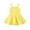 Yellow, variant on Dress for girls summer toddler baby sleeveless solid print dress vest style clothes for beach vacation