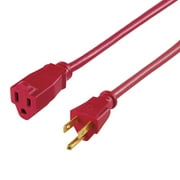 Hyper Tough 100FT 14AWG 3 Prong Red Extension Cord for Indoor and Outdoor Use, 13 Amps