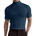 thumbnail image 1 of Playera De Cuello Alto Y Fondo Sólido De Manga Corta, 1 of 2