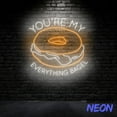 thumbnail image 2 of Handmadetneonsign You’re My Everything Bagel Neon Sign, Donut Led Sign, Donuy Neon Light, Wall Art 93394, 2 of 5