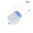 thumbnail image 2 of 5000ml Urinary Bag with Clear Scale Reusable Tract Pocket Water Bottle Lightweight Drainage Bag Anti Reflux Valve Device Pack 5 Pieces, 2 of 7