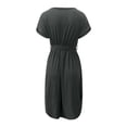 thumbnail image 3 of WILLBEST Vestidos Casuales Para Mujer 1 Vestido Casual Para Mujer, Holgado, Con Botones Y Cinturón, Para Uso Diario, Primavera, Verano Y Otoño, Básico, Color Liso, Midi, 3 of 3