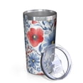 thumbnail image 2 of Pioneer Flower 10oz Tumblers Stainless Steel Tumbler with Lid and Straw,Vacuum Insulated Double Wall Travel Tumbler Cups with Cleaning Brush for Coffee, Tea, 2 of 4