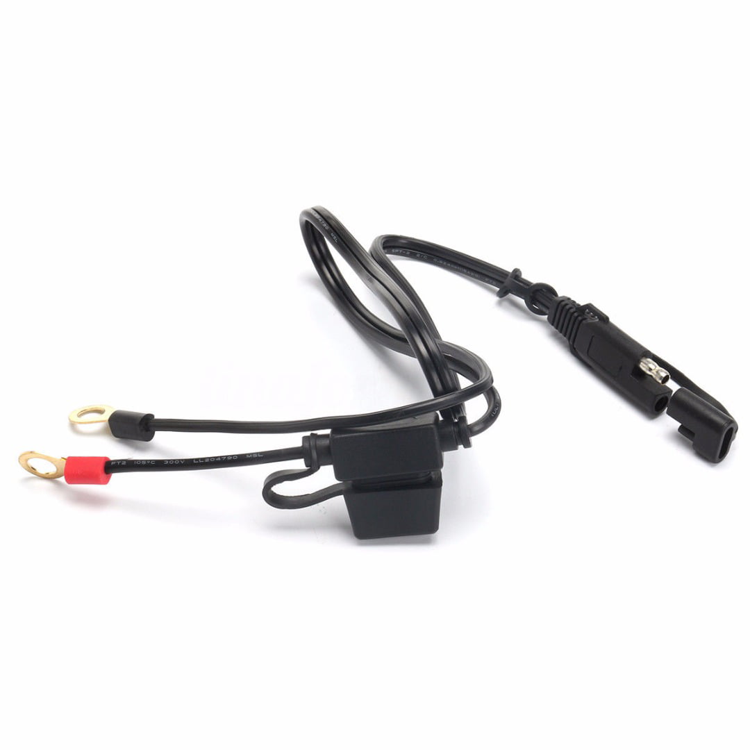 Motorcycle Battery Terminal Ring Connector Harness 12 Volt Charger Adapter Cable 