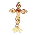 thumbnail image 2 of Rongfmy Decorative Metal Crucifix Standing Cross .8 Inch Durable Jesus Altar Table Cross Red, 2 of 9