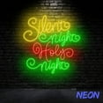 thumbnail image 3 of Handmadetneonsign Silent Night Holy Night Neon Sign, Christian Christmas Decor, Christmas Quote Wall Art 81048, 3 of 5