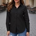 thumbnail image 5 of Luvrsol Plus Size Women Button Down Shirt Elegant Collared Blouse Tailored Slim Cut office‑Wear Tops S-3XL, 5 of 5