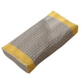 thumbnail image 2 of Almohada Zulema de textura suave 25x48 cm Cuadrícula gris y amarilla, 2 of 8