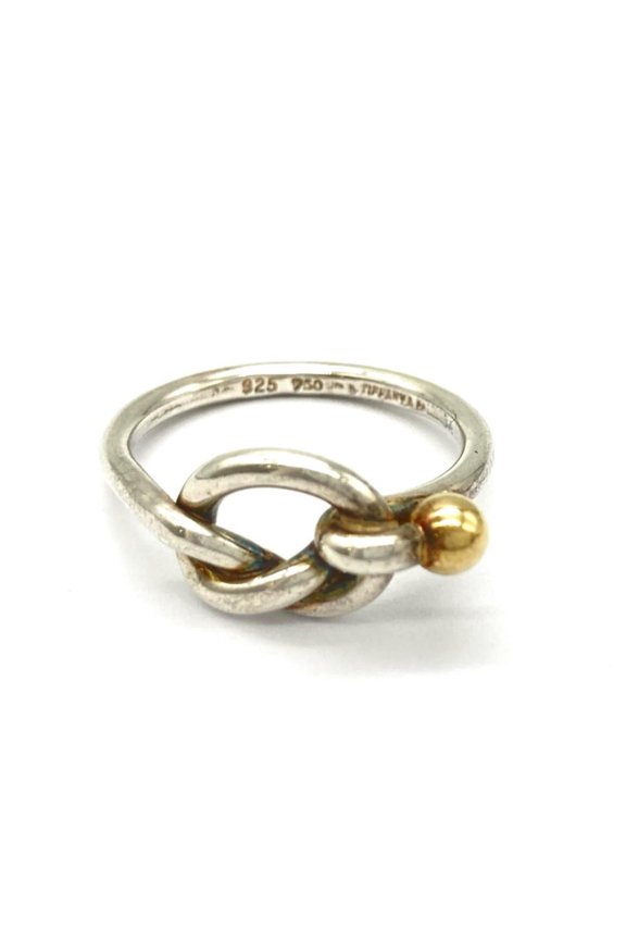 Pre-Owned Tiffany & Co. Love Knot Ring, approximately 18K Yellow Gold (3.0g), Sterling Silver...