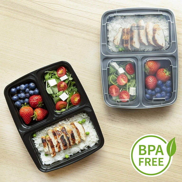 GPED 30 Pack Meal Prep Containers, 25oz Plastic Food Storage Containers  With Lids To Go Containers, Bento Box Reusable BPA Free Lunch Boxes,  Disposable Stackable, Microwave/Dishwasher/Freezer Safe 