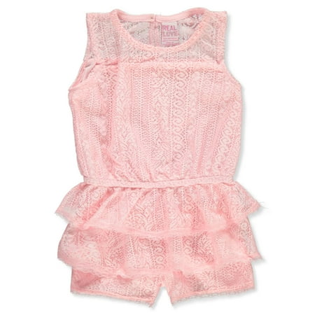 

Real Love Girls Laser Lace Romper - blush 3t (Toddler)