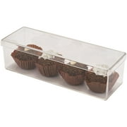 Pioneer Plastics 160C Clear Rectangular Plastic Container, 8.5 W x 2.625 D x 2.25 H, Pack of 12