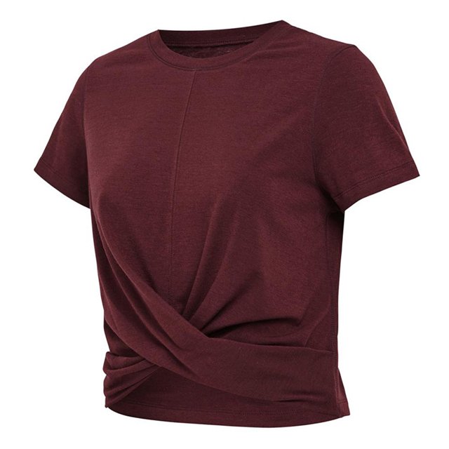 Ropa de verano de gran tamaño para fitness, ropa de yoga, blusa holgada de manga corta para mujer, ropa de secado rápido, blusa de yoga, ropa de fitness
