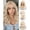 Blonde, variant on 20 Inch Medium Long Curly Wig for Women Synthetic Layered Bob with Bangs Heat Resistant Wavy Glueless Wig Daily Wear,Auburn
