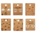 thumbnail image 2 of 50pcs 5x4cm Kraft Paper Ear Studs Earring Display Cards Jewelry Hanging Holder For Jewelry Selling Small Businesses Packaging SKU-12-12, 2 of 6