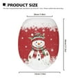 thumbnail image 6 of SEANATIVE Christmas Snowman Toilet Lid Cover Elongated Toilet Seat Lid Covers Replacement Universal Toilet Seat Cover Decor Soft Toilet Protector Cover, 17.3*13 Inches, 6 of 6